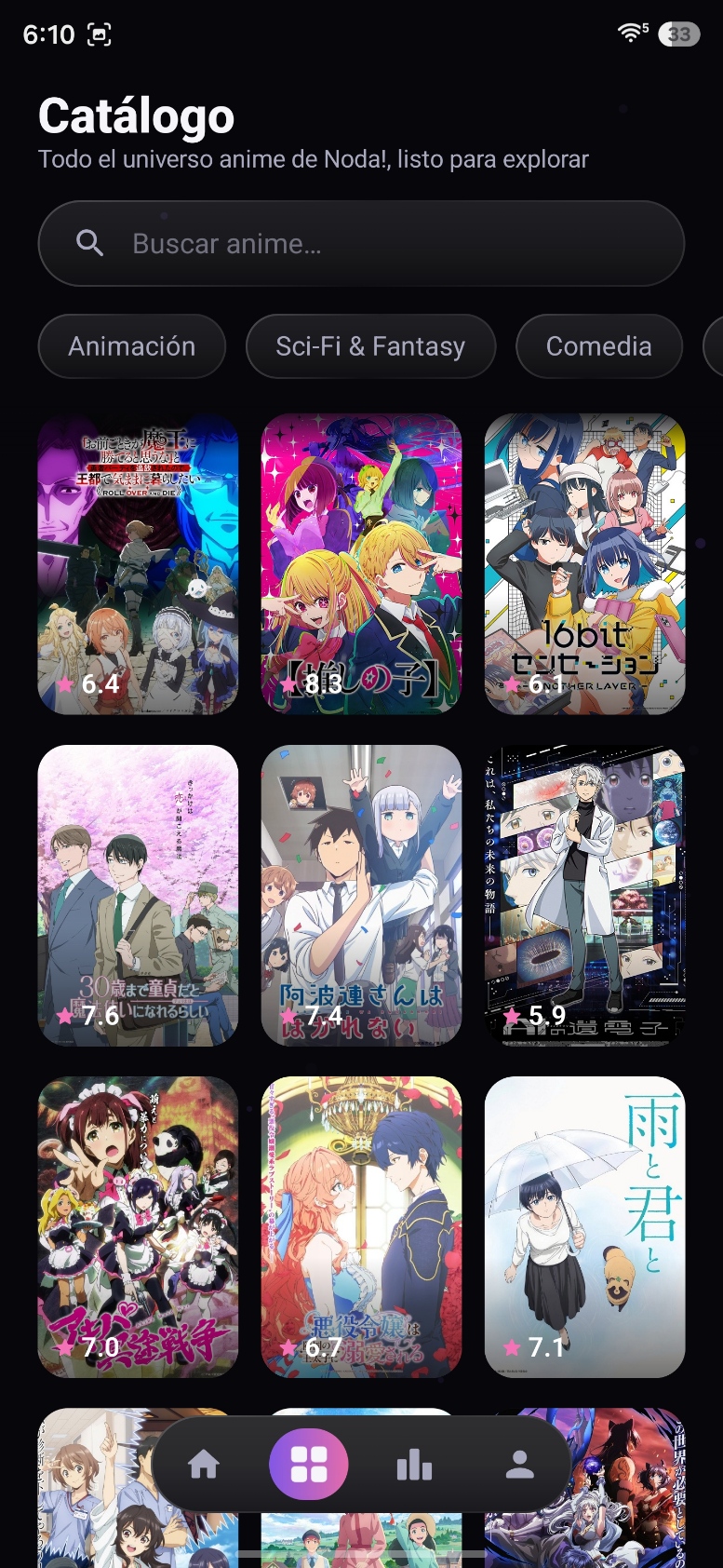 Catálogo de anime en Noda!