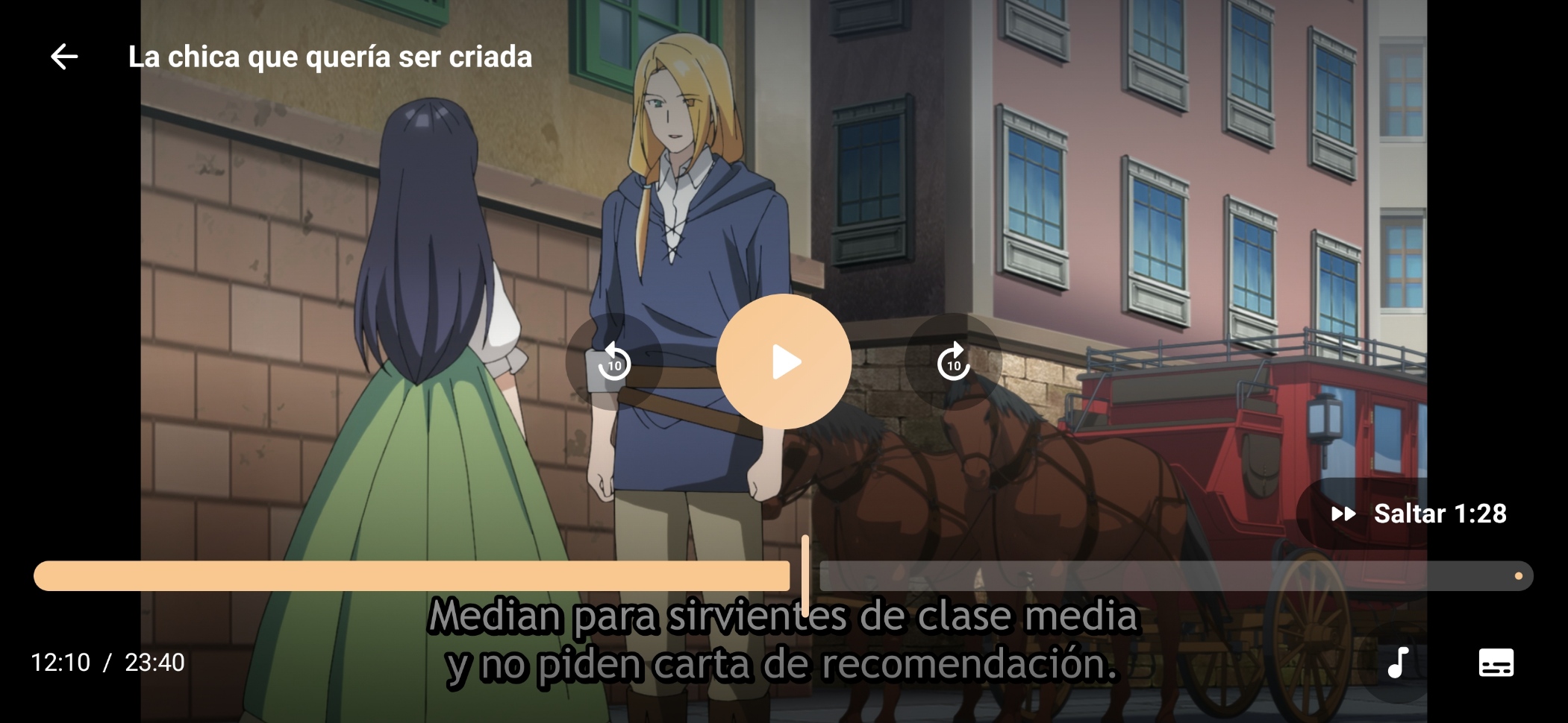 Reproductor de Noda! con subtítulos y saltar intro
